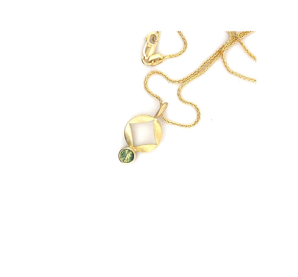 Gold & Australian Parti Sapphire 'Diamond' Necklace