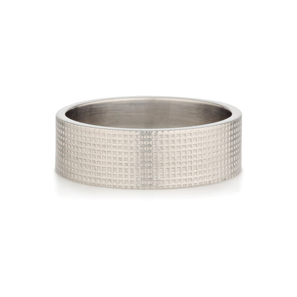Textured White Gold Ring