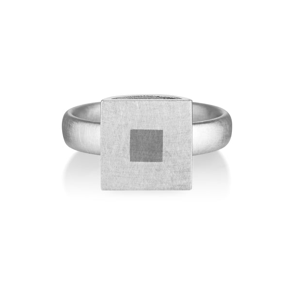 sterling silver contemporary jewellery hollow formed ring